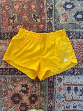 adidas Women's Bright Yellow Athletic Shorts